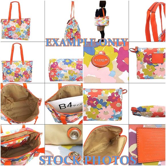 ❤️❤️❤️❤️SOLD❤️❤️❤️❤️Coach Floral Fabric-Nylon Bag & Snap Pouch🧡 - Picture 13 of 17